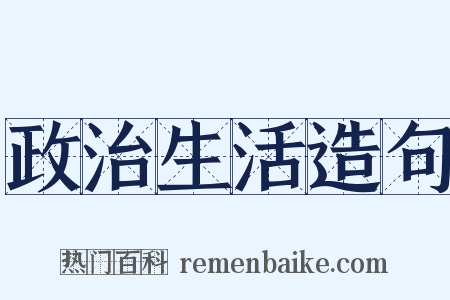 政治生活造句是什么意思的图片